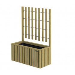 Trellis bloembak Elan 130 Excellent, 89 x 42 x 42 cm hoogte 130 cm, groen geïmpregneerd.