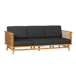 Teak loungeset Riverside 3-zits bank incl. kussens